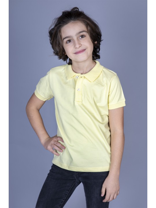 Bebeciden Erkek Çocuk Polo Yaka Tişört - Sarı - 8-9 Yaş